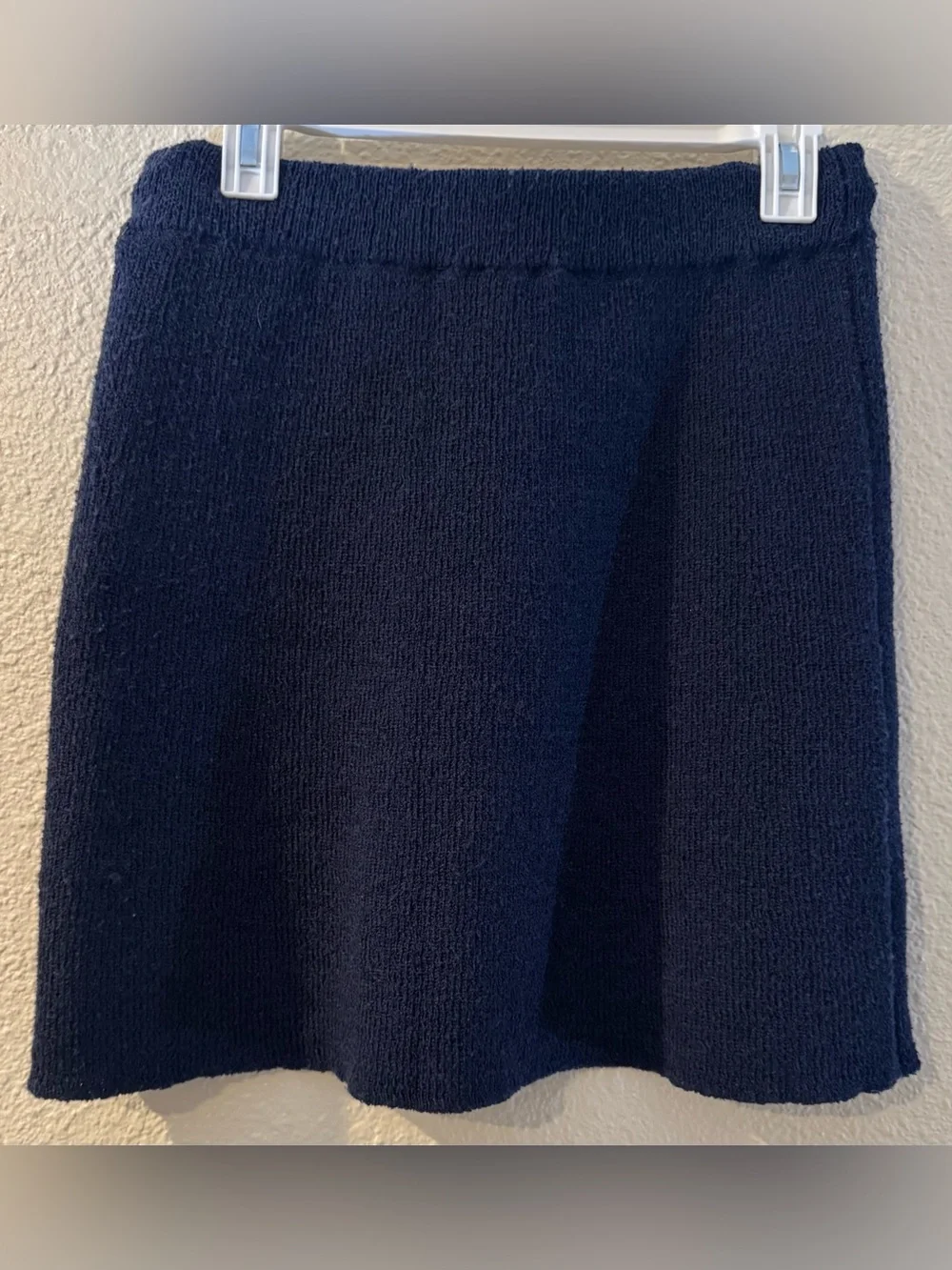 NWT French Connection Navy Drawstring Knit Skirt